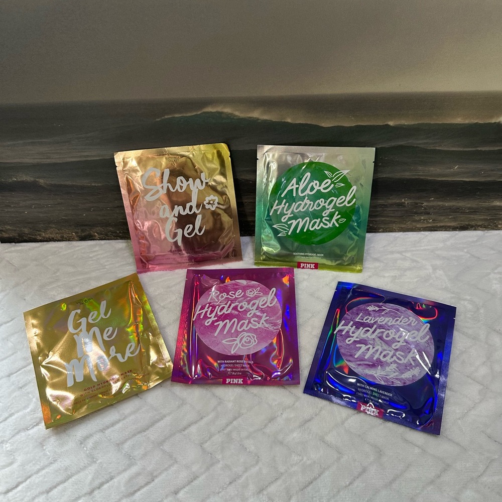 New Victorias Secret Pink 5 Hydrogel Facial Mask Sheet Face Masks Aloe Rose